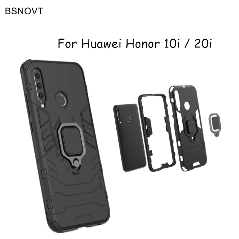 BSNOVT Huawei Honor 10i чехол противоударный с кольцом на палец магнитный держатель мягкий