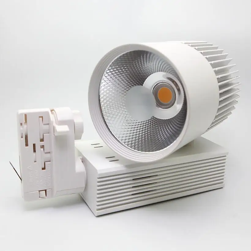4 Wires 3 Phase 40W LED track light Dimmable Rail Ceiling Lamps spot light for Clothing Shoes shop stores Industrial lighting 2