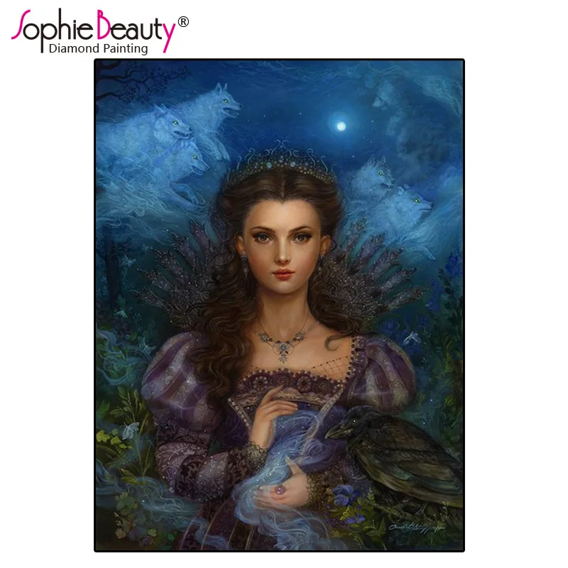 Sophie Beauty вышивка крестиком полный 3D сделай сам Алмазная картина фантазия Павлин