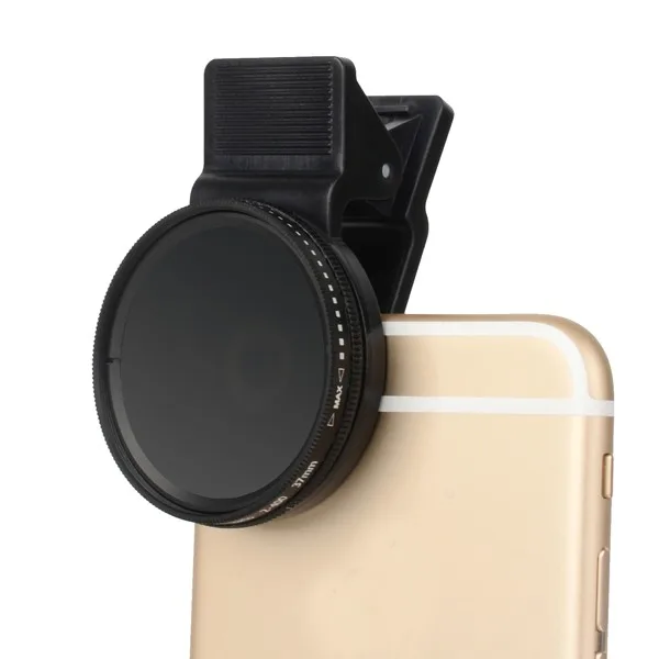 Cena Zomei regulowana 37mm neutralna gęstość Clip on nd2 nd400 aparat telefoniczny soczewka filtra dla iPhone Huawei Samsung android ios Mobile