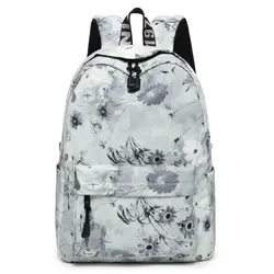 Простой Винтаж китайский стиль нейлоновая сумка для женщин холст рюкзак и сумка с цветочным принтом обувь для девочек школьные сумки для