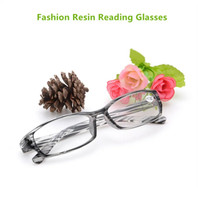 

Transparent Glasses Men Women Reading glasses PC Stripe frame Spectacles 2.5 3.0 HD Resin Lens Reading Eyeglasses