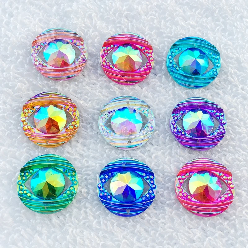 Buy DIY 100pcs 18mm Round Flat Back stones and crystal