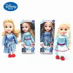 Disney игрушки Замороженные Принцесса мультфильма Анна и Эльза милые куклы 18 см девушка косплей ПВХ Действие характер День рождения подарок