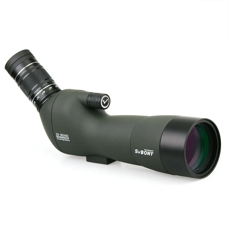 Visando o Escopo Tiro ao Alvo Svbony Ocular Zoom Bak4 Prisma Fmc Lente Objetiva Telescópio Birdver Caça 20-60x60 Sv29 23mm 9 ocular zoom bak4 prisma fmc lente objetiva