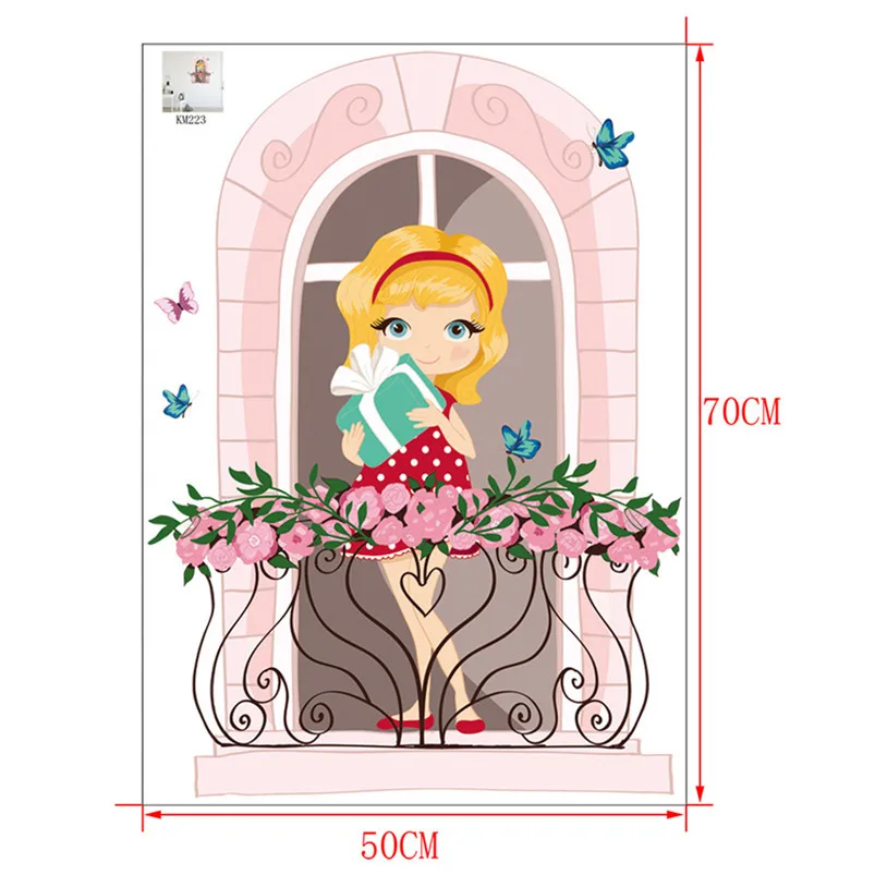 Cute Catroon Stickers Mobile Creative Wall Stickers For Kids Rooms Wall Window Home Decoration Adesivo De Parede 30FY2001