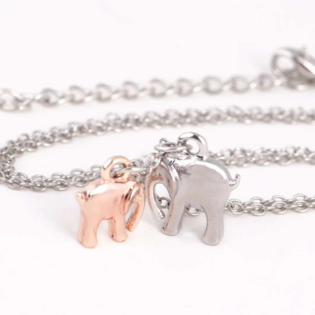 Cute Elephant Pendant & Necklaces Charming Chain Necklace Vintage Animal Choker Necklace Fashion Jewelry Gift Shellhard