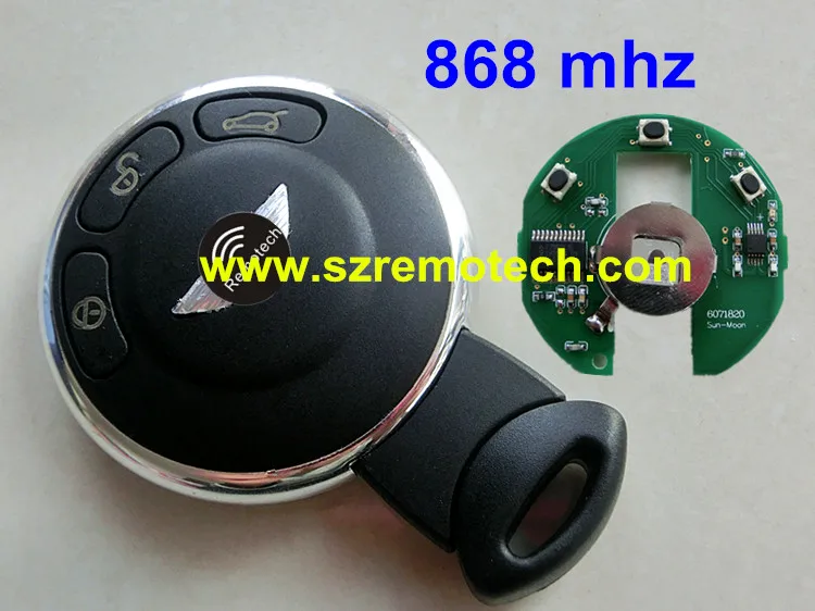 

Free Shipping Smart Remote Key Keyless Entry Control 3 Button CAS System 868 Mhz ID46 Chip Uncut Blade Fit For BMW Mini Cooper