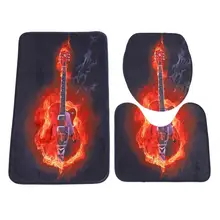 Полиэфирное волокно 3 шт./компл. ванная комната печать нескользящий держатель для душа коврики для туалета сиденья для ванной коврик для ног