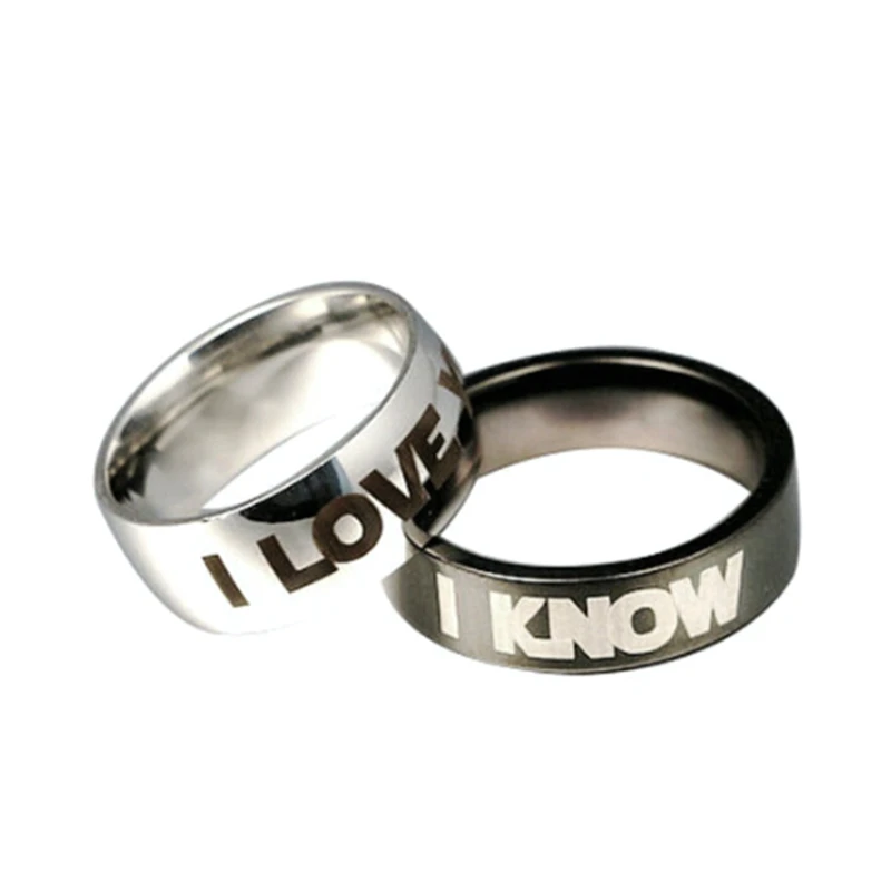 1pc I Love You I Know Couple Rings Stainless Steel Lovers Ring