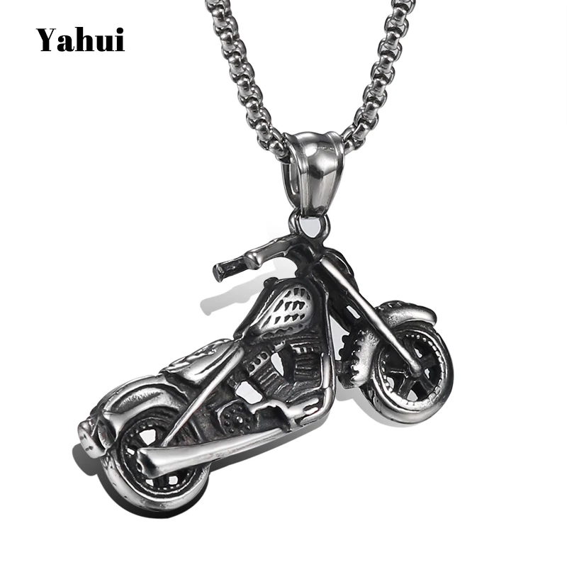 

YaHui stainless steel biker men Motorcycle Soul Car Pendant men's necklace jewelry accessories fashion jewelry handmade chains