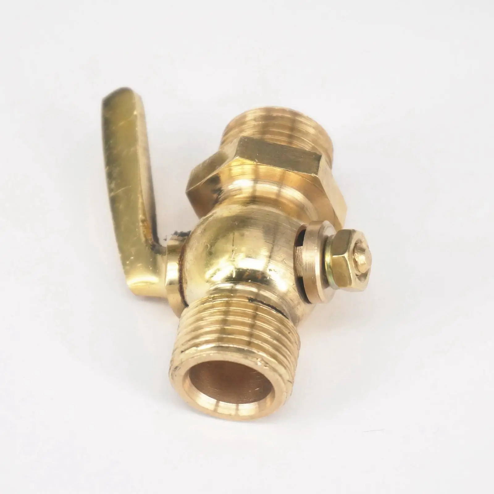 Соединение 1/4 &quot3/8&quot 1/2 &quotBSP Мужской резьбовой равный латунный сливной клапан