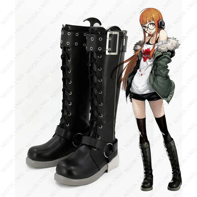 Аниме Persona 5 обувь Futaba Сакура ботинки для костюмированной вечеринки на заказ
