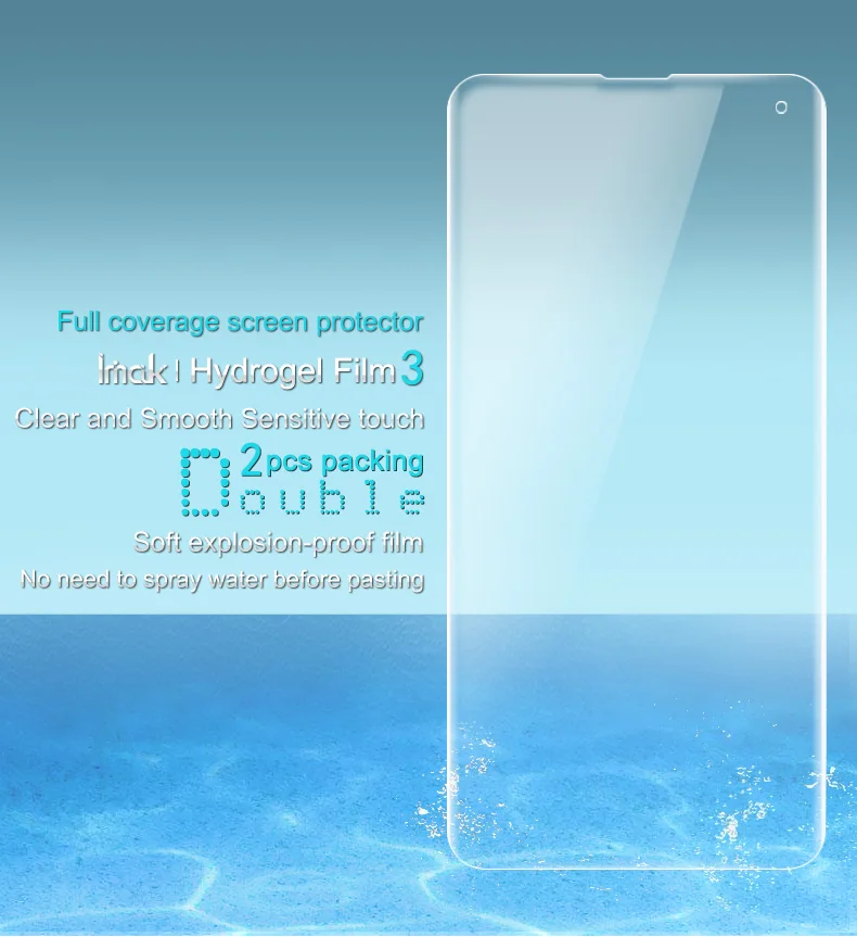 Imak Hydrogel III для SS Galaxy S10 Plus S10E, 2 шт., защита для заднего экрана, передняя, задняя, полное покрытие, мягкая защитная пленка, не стекло