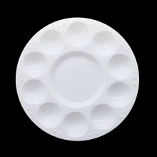 Фирменная Новинка 10 отверстий пластиковая палитра 17 см круговая Акварельная пигментация искусство специальные яркие принадлежности для рисования Инструменты