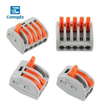 

Wire Cable Connector Terminals Mini Fast Connectors 2pin 3pin 4pin 5pin 30pcs/lot