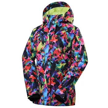 

Ski Jacket Women Windproof Waterproof Flower Snowboard Jacket Teenagers Outdoor Sport Skiing Clothes Winter