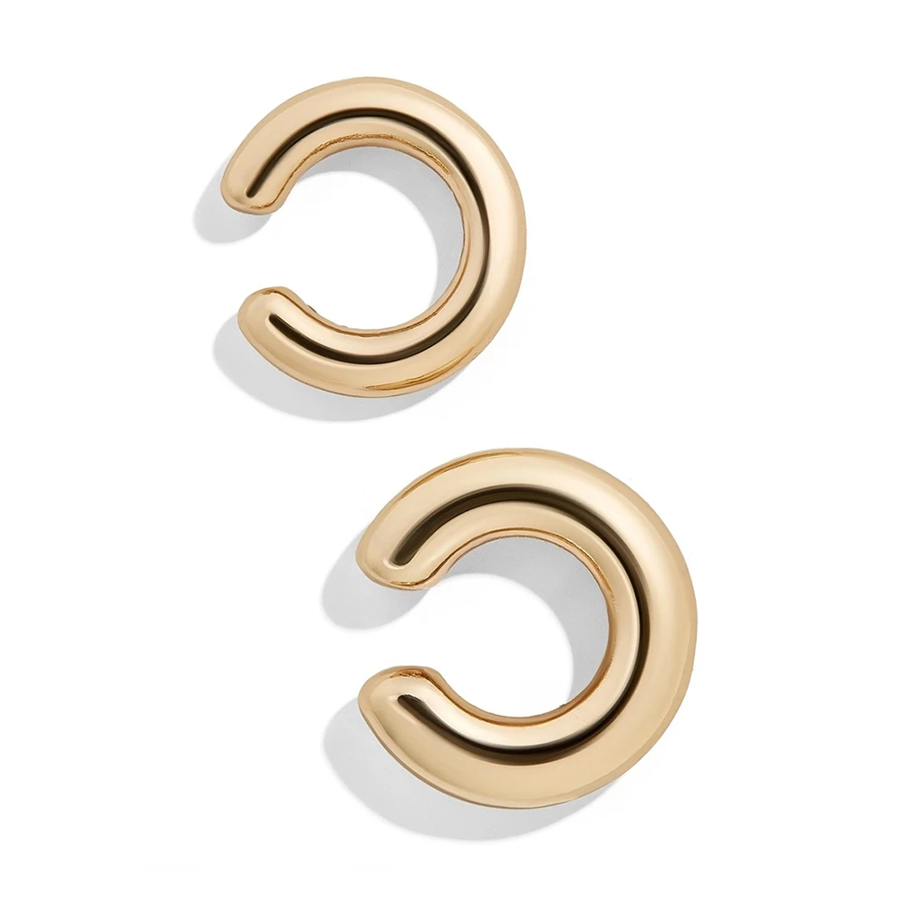 

Women Fashion Gold Color Metal Ear Cuff Clip Earring C-shaped Circle Statement Small Earring for Girls Jewelry Punk Style