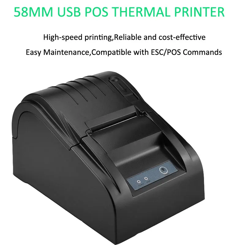 Zjiang POS 5890T термопринтер Mini 58 мм 2 дюйма USB чековый принтер для ресторана и