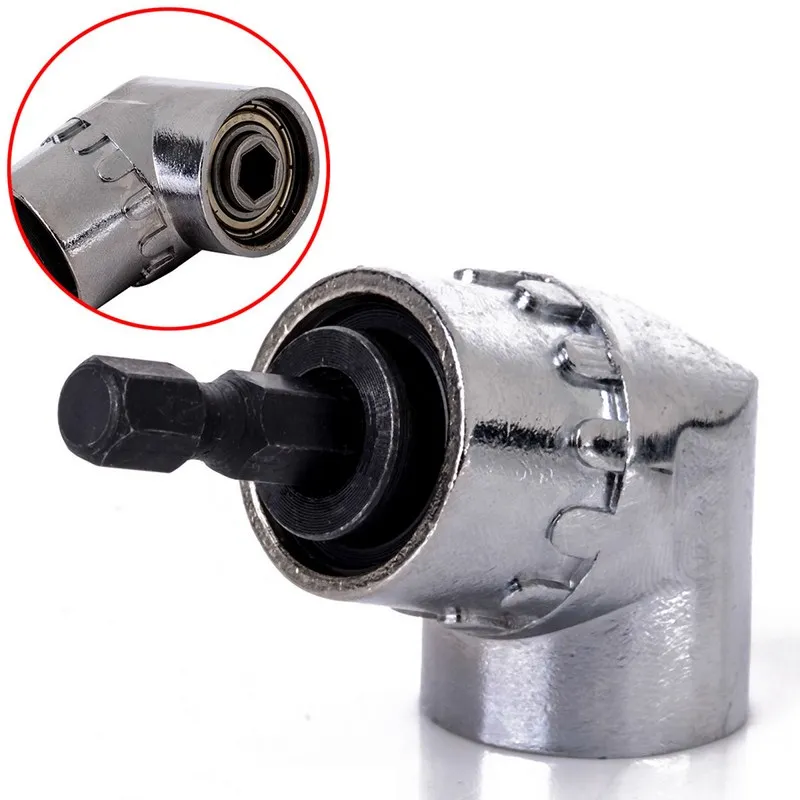 

105 Degree Screw Angle 1/4 Hex Shank Angle Driver Screwdriver 6.35mm Hex Drill Extension Socket Screwdrivers Holder Woodworking