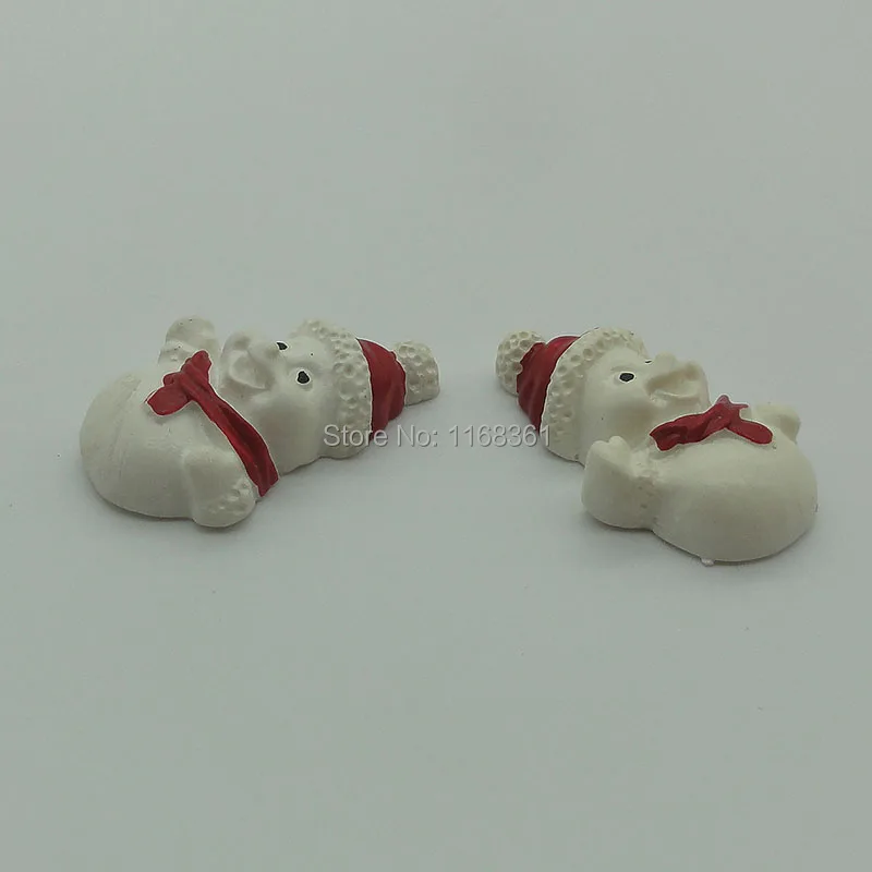 1pcs/lot resin flat back politely snowman 28mm Cabochons Scrapbooking Hair Bow Center DIY Christmas decration C101-10