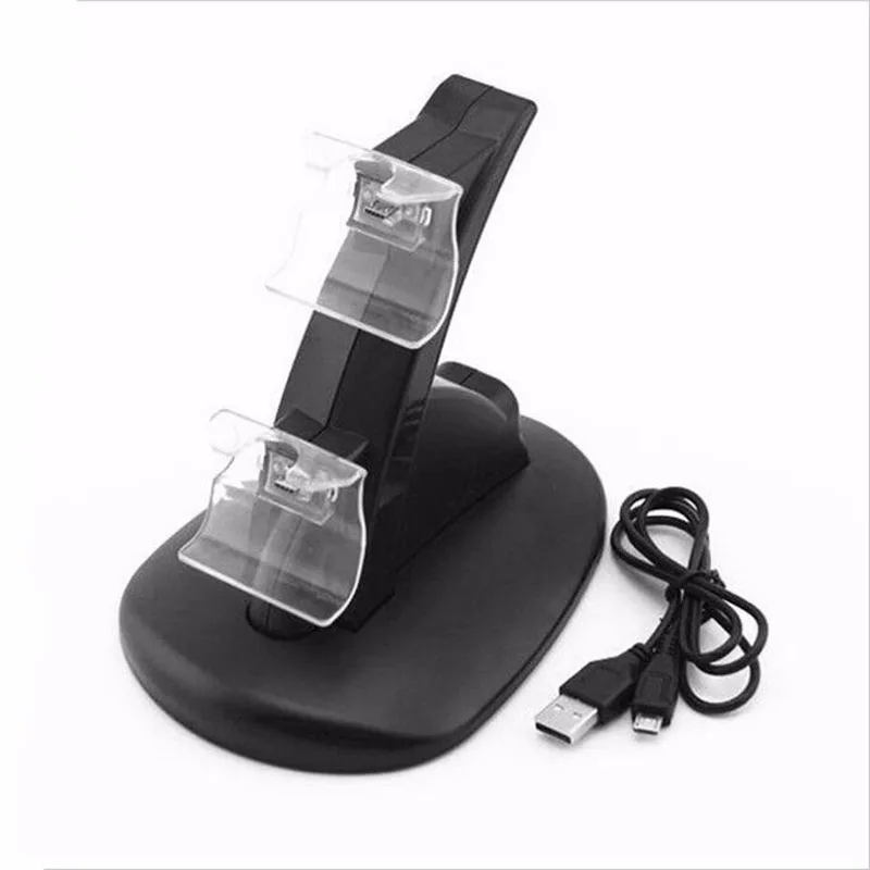 LED Light Dual Micro USB Charging Holder Dock Station Charger Stand Power Cable for Microsoft Xbox