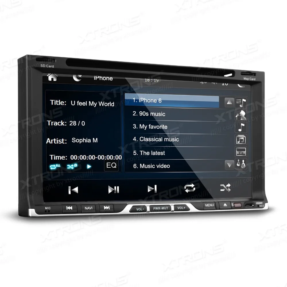 Perfect 6.95"1080P Video Double Din Car DVD GPS Player 2 Din Car Radio with External DVR/Microphone & Android Screen Mirroring Support 2
