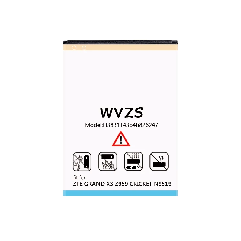 Wvzs 3500 mAh بطارية Li3831T43p4h826247 ل ZTE جراند X 3 Z959 الكريكيت الاعوجاج 7 N9519 بطاريات بديلة