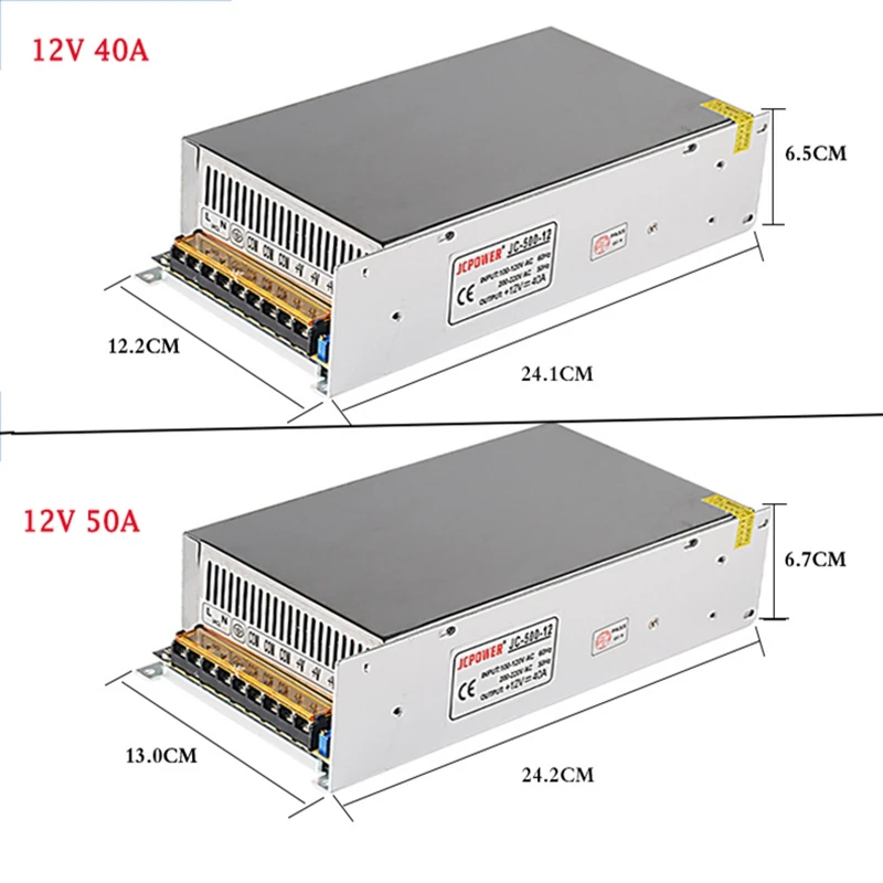 Питание светодиодный драйвер переменного тока 110 V 220 V постоянного тока до DC12V 2A 3A 5A 10A 15A 20A 30A 40A 50A 60A 12 V зарядное устройство адаптер