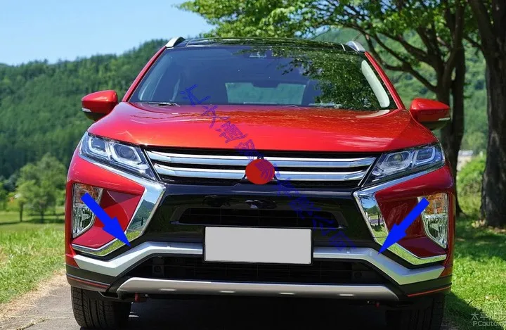 Для Mitsubishi ECLIPSE CROSS 2018 2019 ABS Хромированная передняя решетка акцентная крышка Нижняя