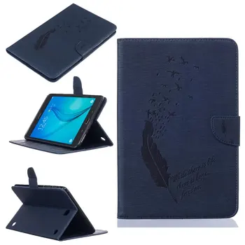 

Feather Bird T350 T355 Case for Samsung Galaxy Tab A 8.0 SM-T350 SM-T355 SM-P350 P355 Case with Wallet Tablet Cover+Film Gift