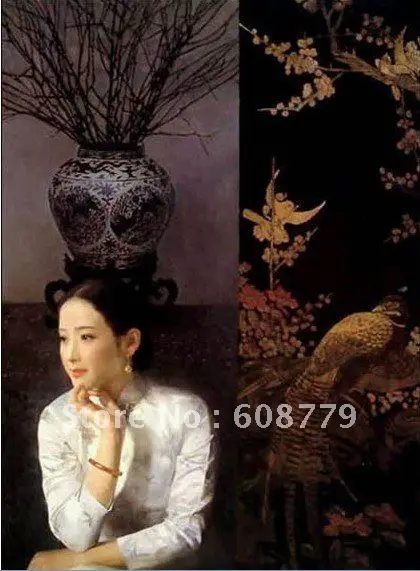 Бесплатная доставка Высокое качество китайский Леди живопись|chinese painting|painting chinese