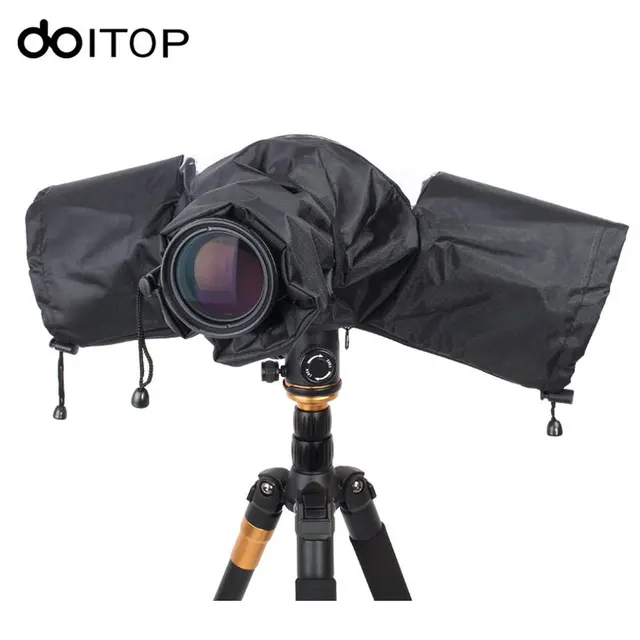 Best Offers DOITOP Portable Rainproof Protector DSLR Telephoto Lens Camera Rain Cover Dustproof Camera Raincoat for Canon Nikon Pendax Sony