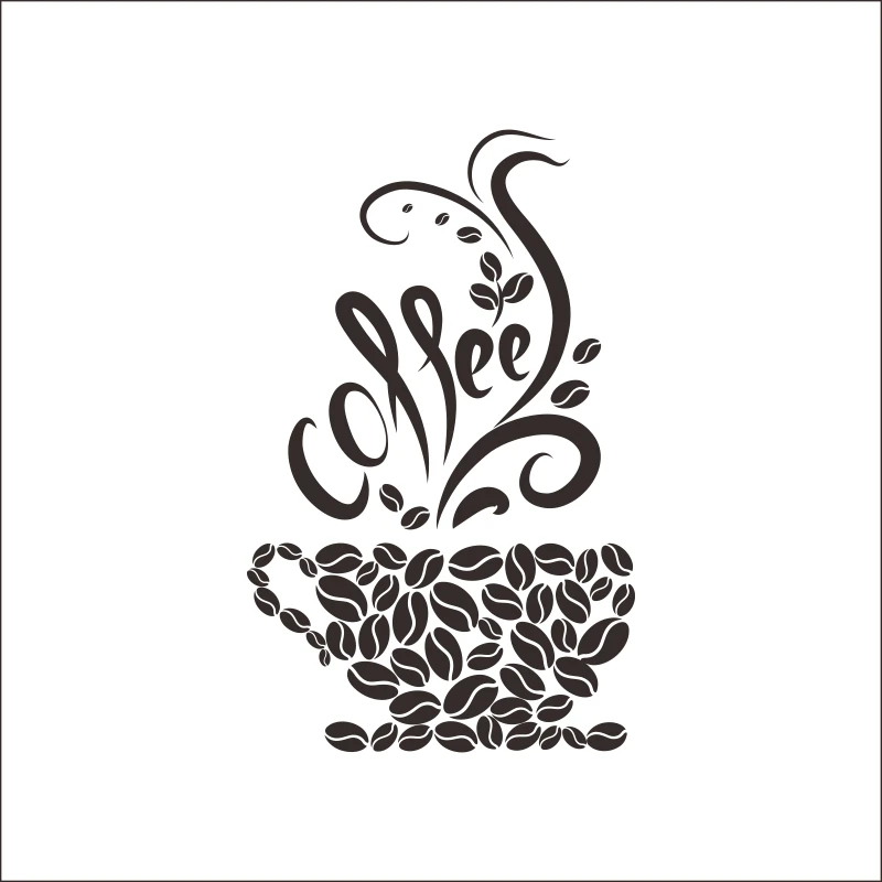 DCTAL leche te cafeteria cafes helado pan Cake cocina arte de la pared de la etiqueta engomada DIY decoracion del hogar cafe-683
