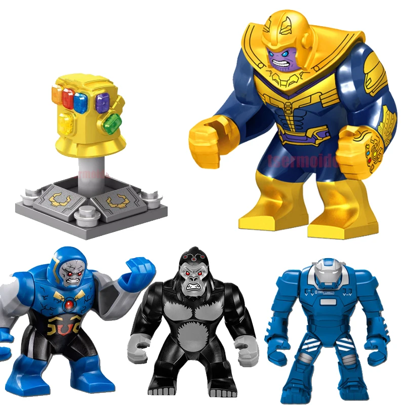 

Super Hero Action High Marvel Avengers Legoingly Block Hulk Dogshank Darkseid Gorilla Grodd Mark 38 Igor Kids Educational Toys