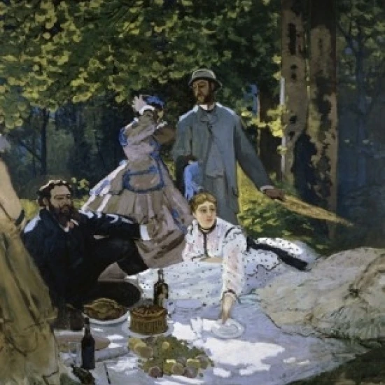 Luncheon on the Grass Dejeuner sur l'Herbe c 1865-1866/ Claude Monet 1840-1926/French Oil on Canvas Musee 24 x 36