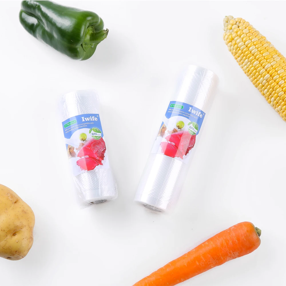 

Iwife Vacuum Sealer Bags Food Vacum Sealing Machine Vakum Packaging Vacuo Packing Roll 12 + 15 + 20 cm 3 Rolls Dropshipping