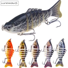 Swimbait Hard Fishing Lures Artificial Bait 100mm 16g Swimbait Minnow Quality Professional 3D Eyes Multi-Section Bait Winter 