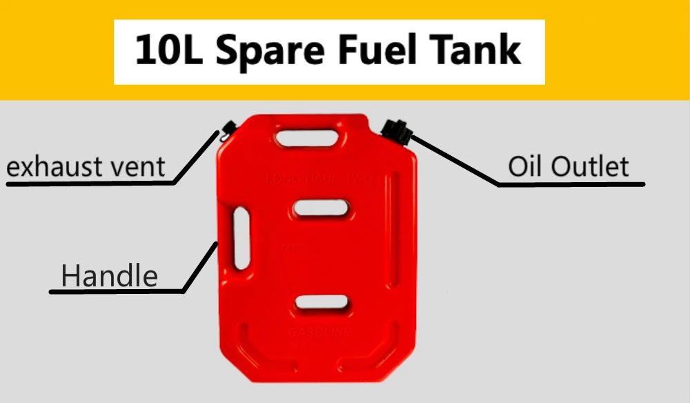 10л канистры для топливного бака, запасные пластиковые бензиновые баки, крепление для мотоцикла, Автомобильный газовый баллон, бензиновый контейнер для масла, топливные кувшины Jerrycan Jerry Can