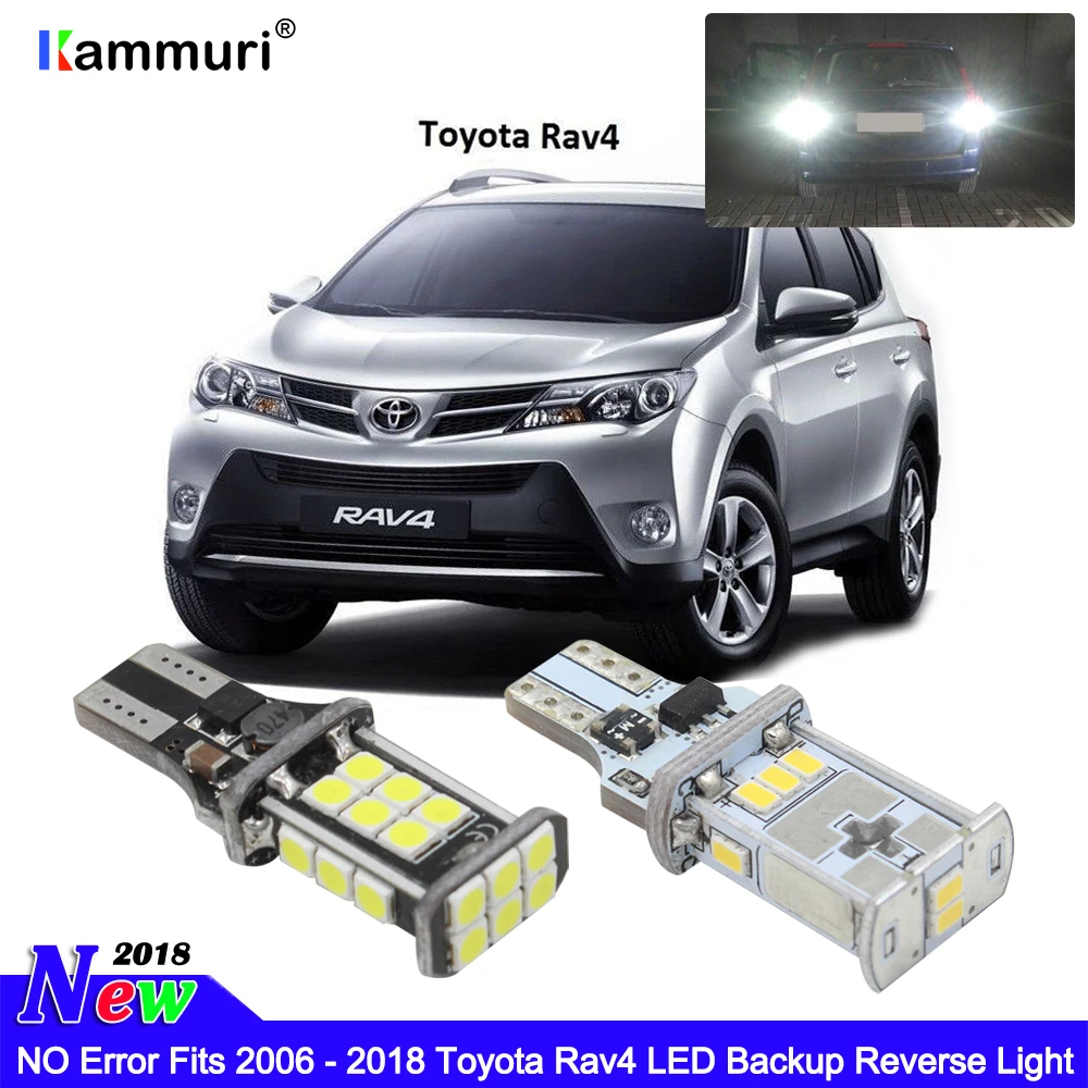 KAMMURI Error Free W16W T15 LED Bulbs Fits 2006 2007 - 2018 Toyota Rav4 Bright White Xenon T15 LED Globe Backup Reverse Light KAMMURI Error Free W16W T15 LED Bulbs Fits 2006 2007 - 2018 Toyota Rav4 Bright White Xenon T15 LED Globe Backup Reverse Light