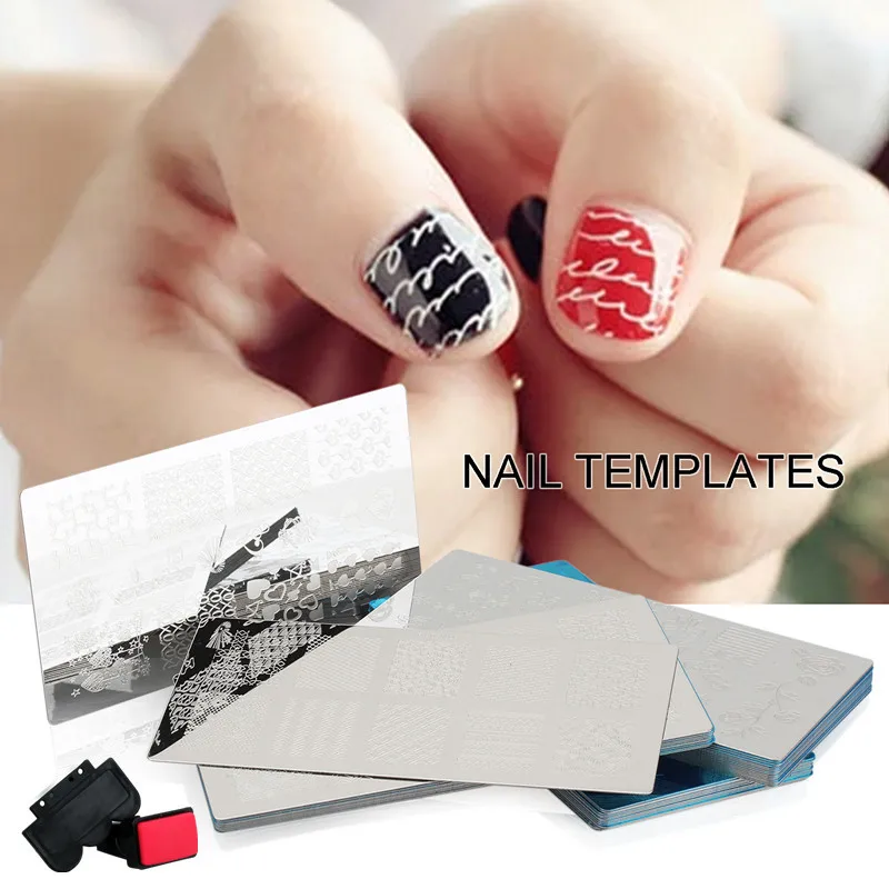 Nail Art Stamping Stamper Kit ( Image Plate & Metal Scraping Scraper