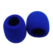 Pair of Blue DJ Karaoke Microphone Windscreen Mic Foam Sponge Cover Wind Shield Pair of Blue DJ Karaoke Microphone Windscreen Mic Foam Sponge Cover Wind Shield