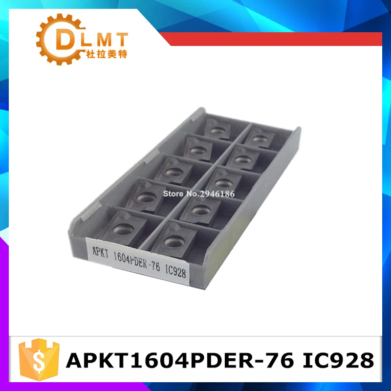 metal milling bits 20PCS Iscor APKT1604PDER-76 IC928 CNC brand carbide inserts milling cutter insert boring bar