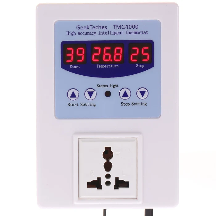 

AC 110-240V Digital Intelligent Temperature Controller Thermostat Outlet Sensor