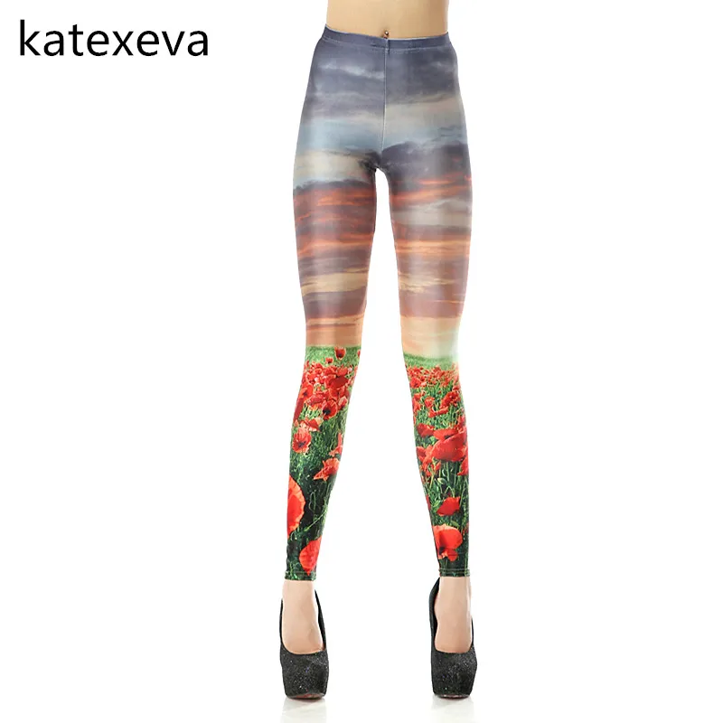 Katexeva 2018 Для женщин новые модные пикантные Легинсы цифровой печати леггинсы дамы