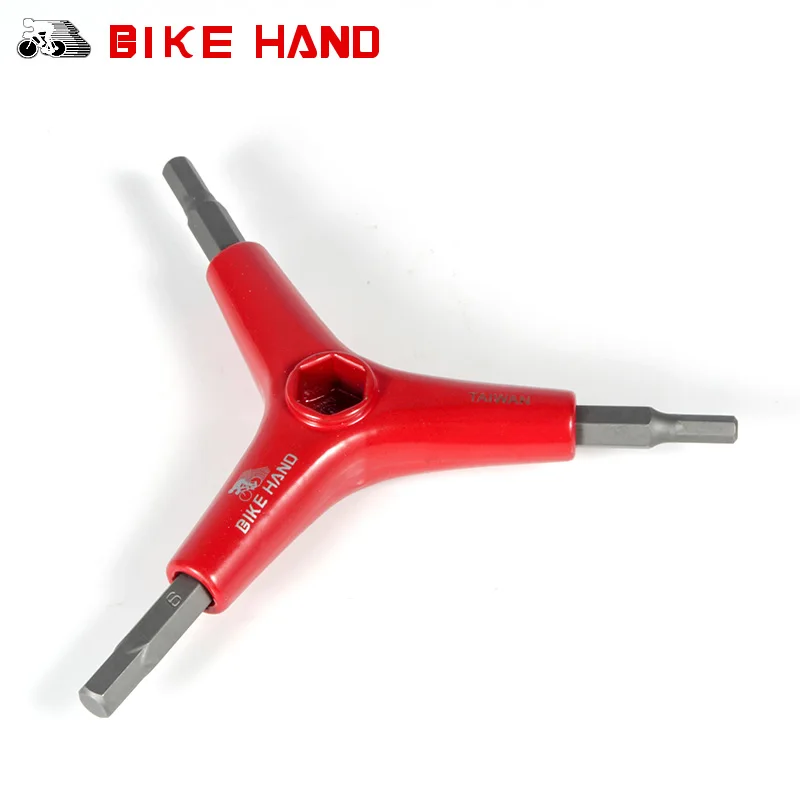 BIKE HAND 4//5//6 mm 3 Way Hex Key Wrench Spanner Bicycle Repair Tools Cycling