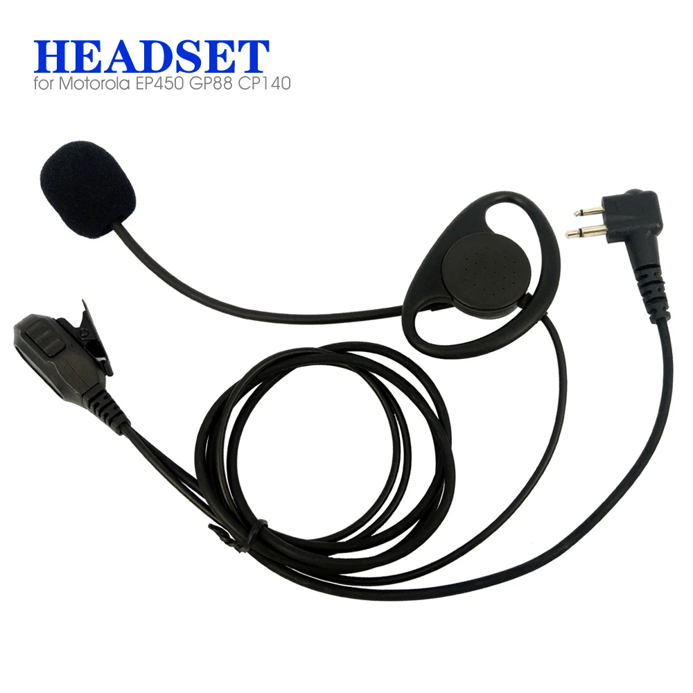 2 Pin D-Shape Headset for Motorola HYT Walkie Talkie 0