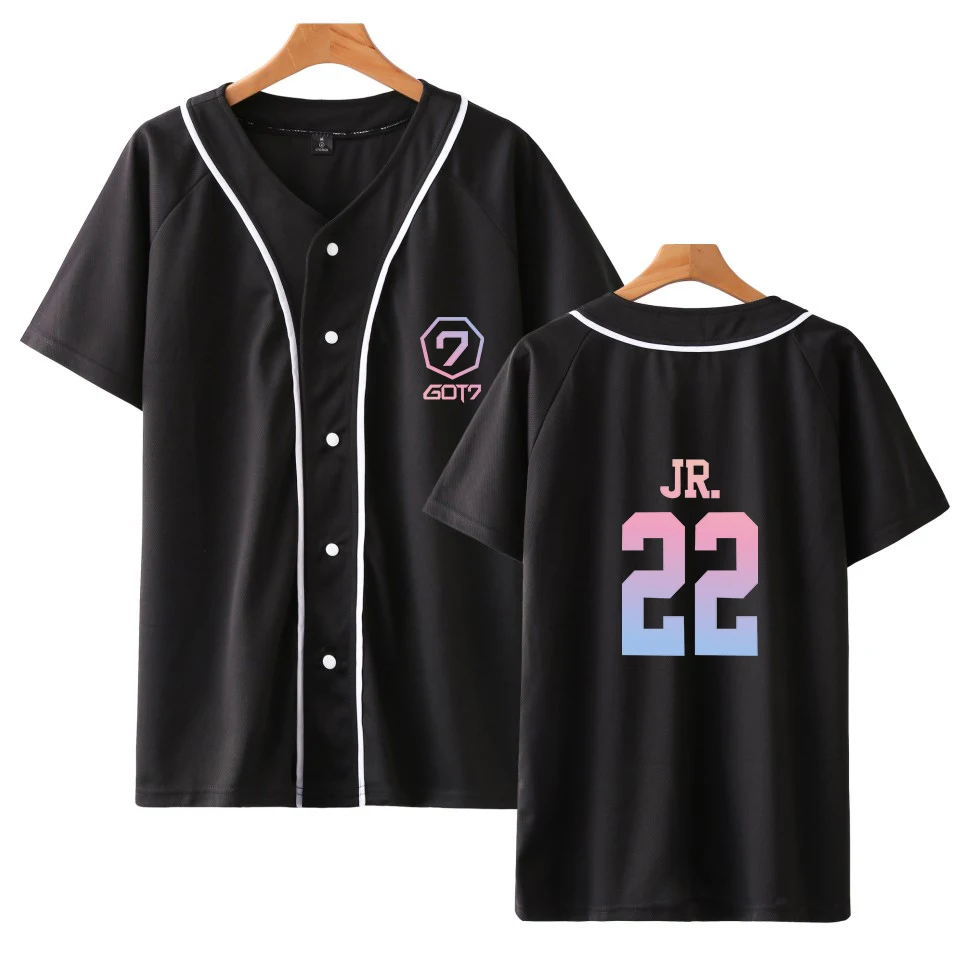 LUCKYFRIDAYF GOT7 летние бейсбольные хлопковые с коротким рукавом harajuku получили 7