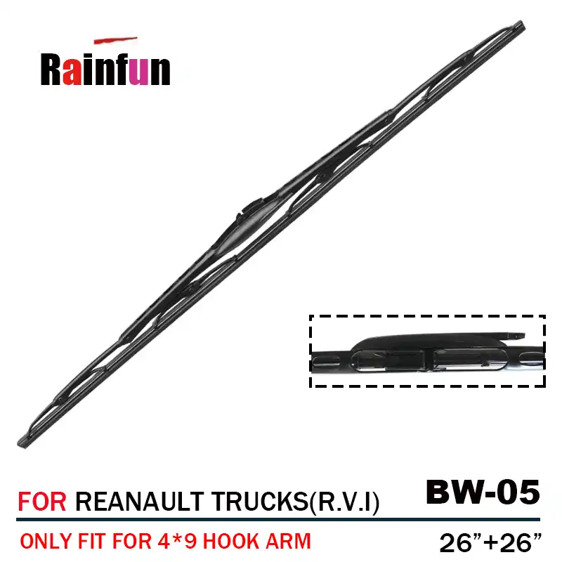 26 26 Rainfun Truck Wiper Blade With Spray Nozzle Fit For Renault Trucks R V I Midlum 01 Kerax Truck Body Parts Aliexpress