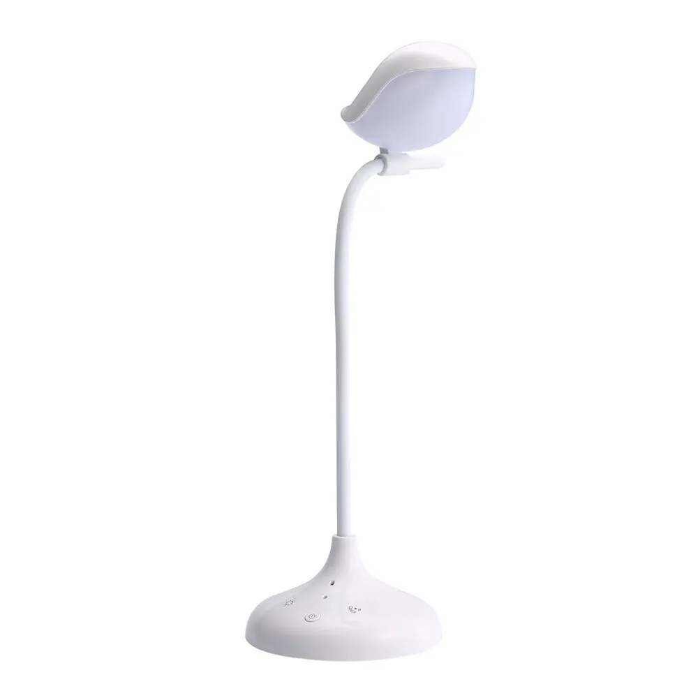 Настольная лампа с регулируемой яркостью для птиц, перезаряжаемый светодиодный настольный светильник, Ночной светильник с Bluetooth, беспроводной динамик, украшение дома